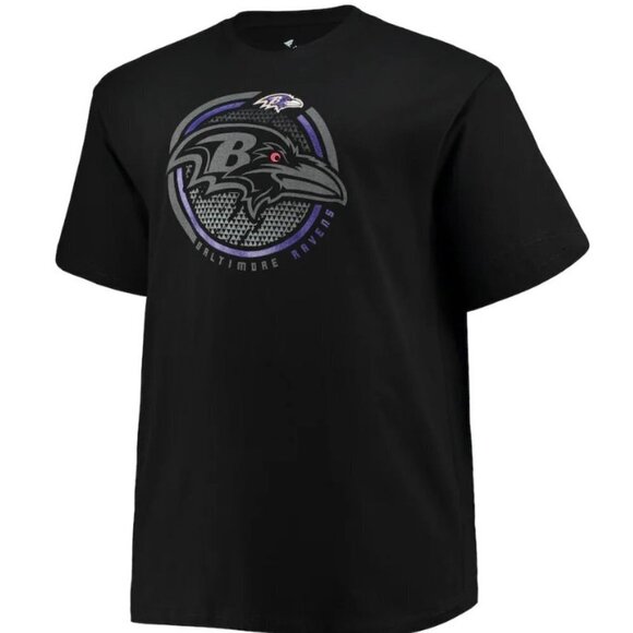 Fanatics Men's Black Baltimore Ravens Short Sleeve Tee - XLT - Picture 1 of 7